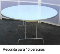 Redonda para 10 personas