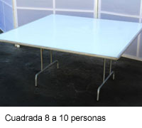 Cuadrada de 8 a 10 personas