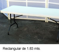 Rectangular de 1.83 mts.