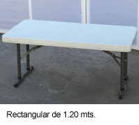 Rectangular de 1.20 mts.